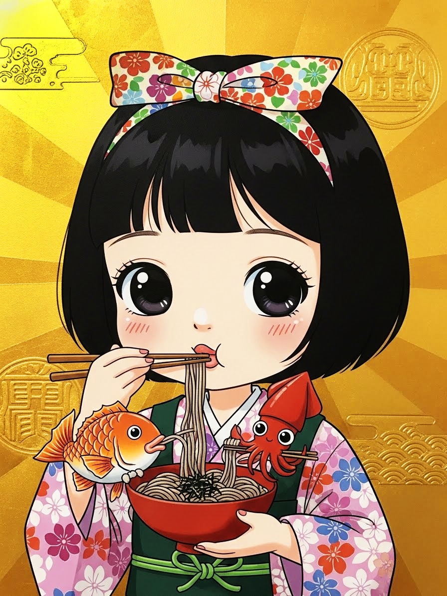 魚と烏賊と蕎麦を食う | の人気AIイラスト・グラビア