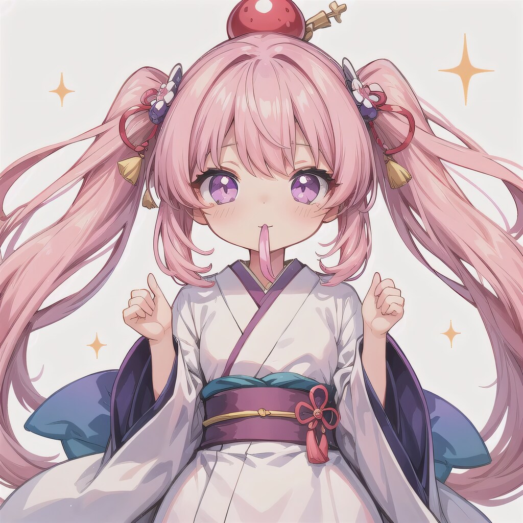 ピンク髪ツインテのミニキャラ