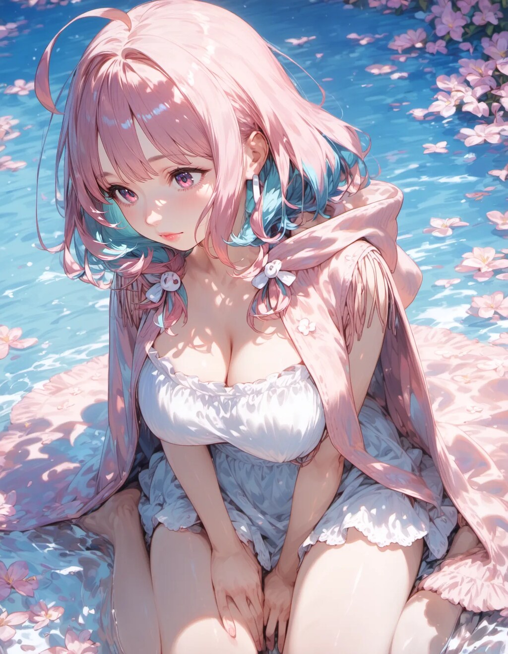 Water Nymph in Pink and Blue