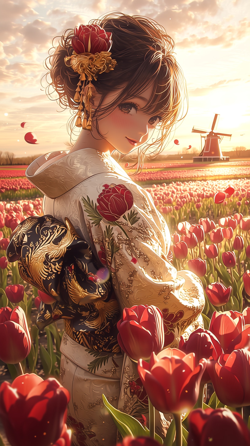 Four Floral Elegance 「四花艶絵巻」