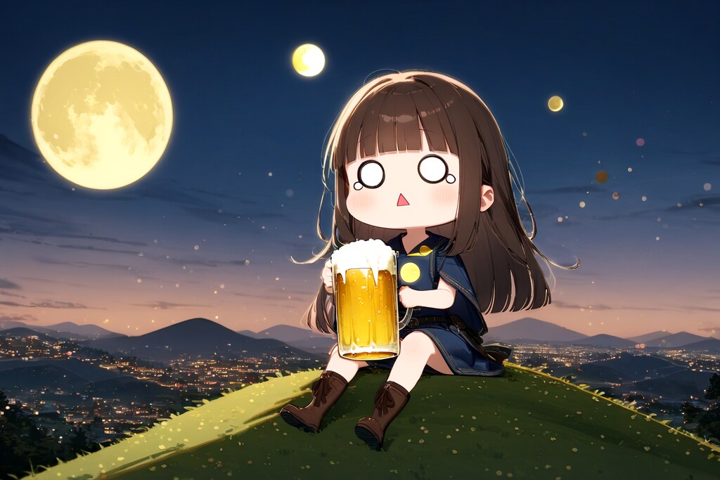 【謎画像】月見酒(月浮かべ放題)