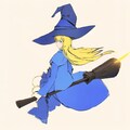 箒で飛び立つ魔女っ娘（12枚　> ボタンを連打するとアニメーションっぽくなります！） 7枚目