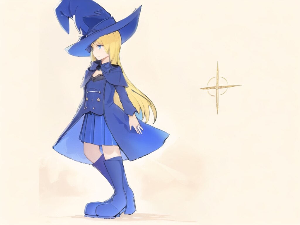 箒で飛び立つ魔女っ娘（12枚　> ボタンを連打するとアニメーションっぽくなります！）