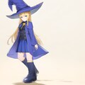 箒で飛び立つ魔女っ娘（12枚　> ボタンを連打するとアニメーションっぽくなります！） 2枚目