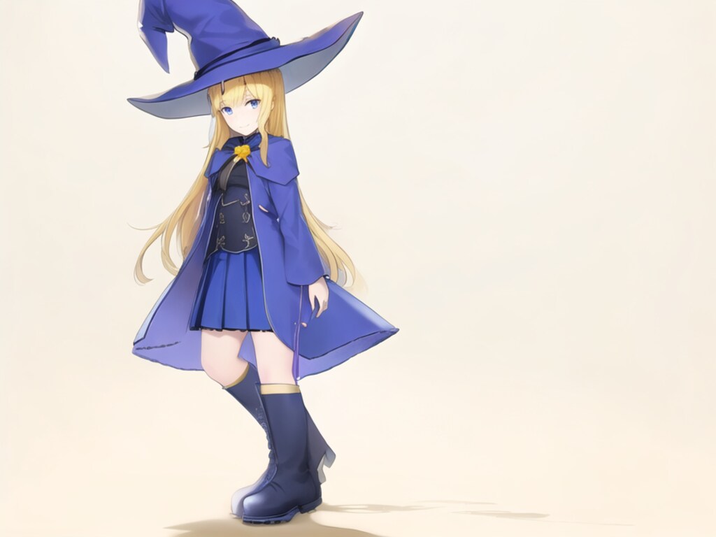 箒で飛び立つ魔女っ娘（12枚　> ボタンを連打するとアニメーションっぽくなります！）