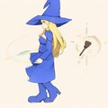 箒で飛び立つ魔女っ娘（12枚　> ボタンを連打するとアニメーションっぽくなります！） 5枚目