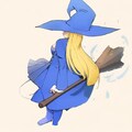 箒で飛び立つ魔女っ娘（12枚　> ボタンを連打するとアニメーションっぽくなります！） 6枚目