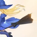 箒で飛び立つ魔女っ娘（12枚　> ボタンを連打するとアニメーションっぽくなります！） 9枚目