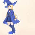 箒で飛び立つ魔女っ娘（12枚　> ボタンを連打するとアニメーションっぽくなります！） 3枚目