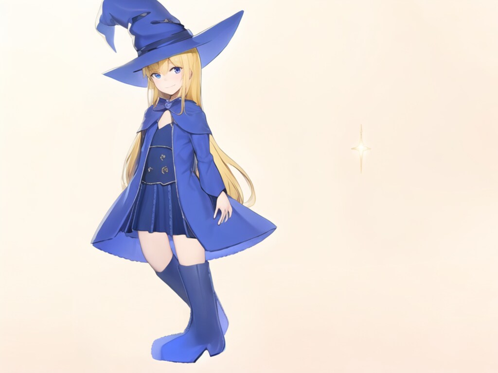 箒で飛び立つ魔女っ娘（12枚　> ボタンを連打するとアニメーションっぽくなります！）