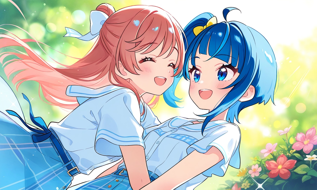 Happy summer🌺ソラ・ハレワタール＆虹ヶ丘ましろ。 | の人気AIイラスト・グラビア