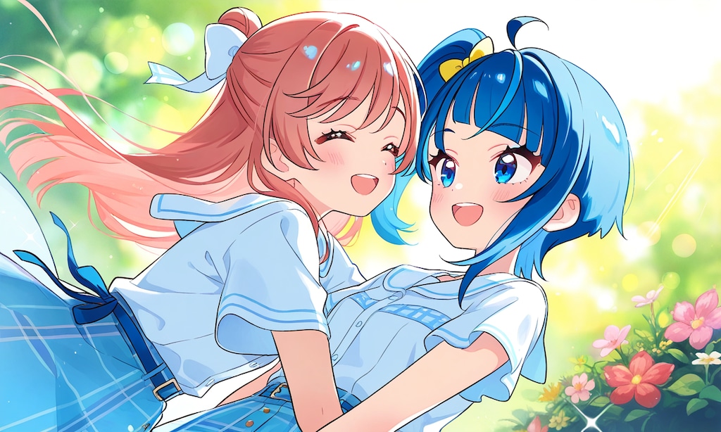 Happy summer🌺ソラ・ハレワタール＆虹ヶ丘ましろ。