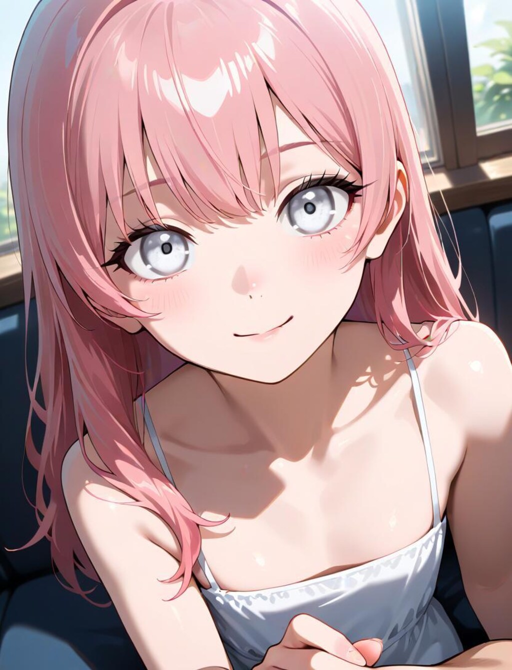 桃髪白眼ちゃん