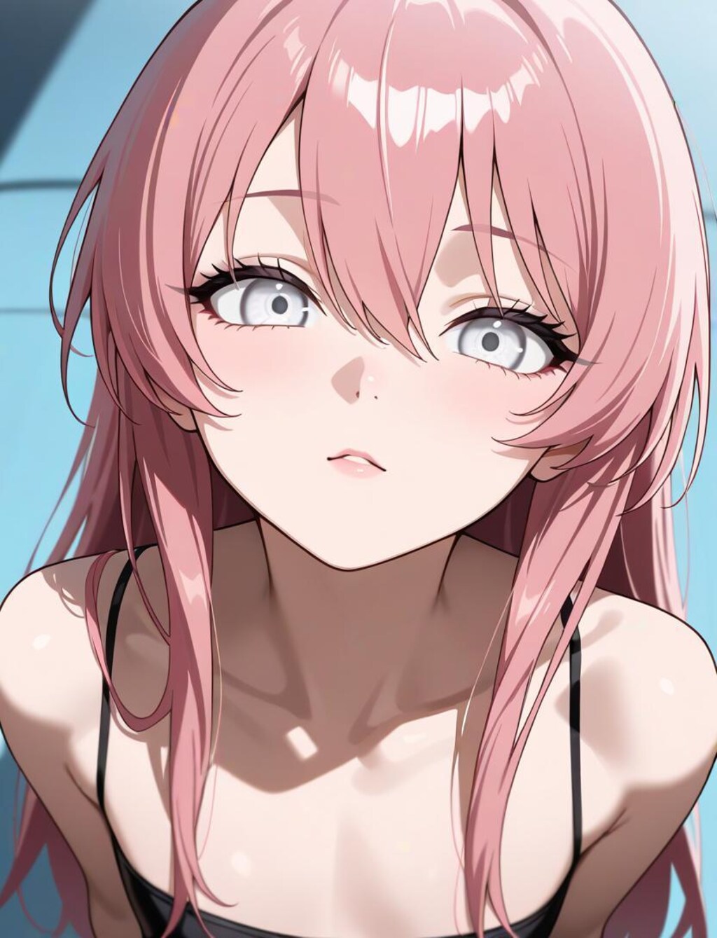 桃髪白眼ちゃん