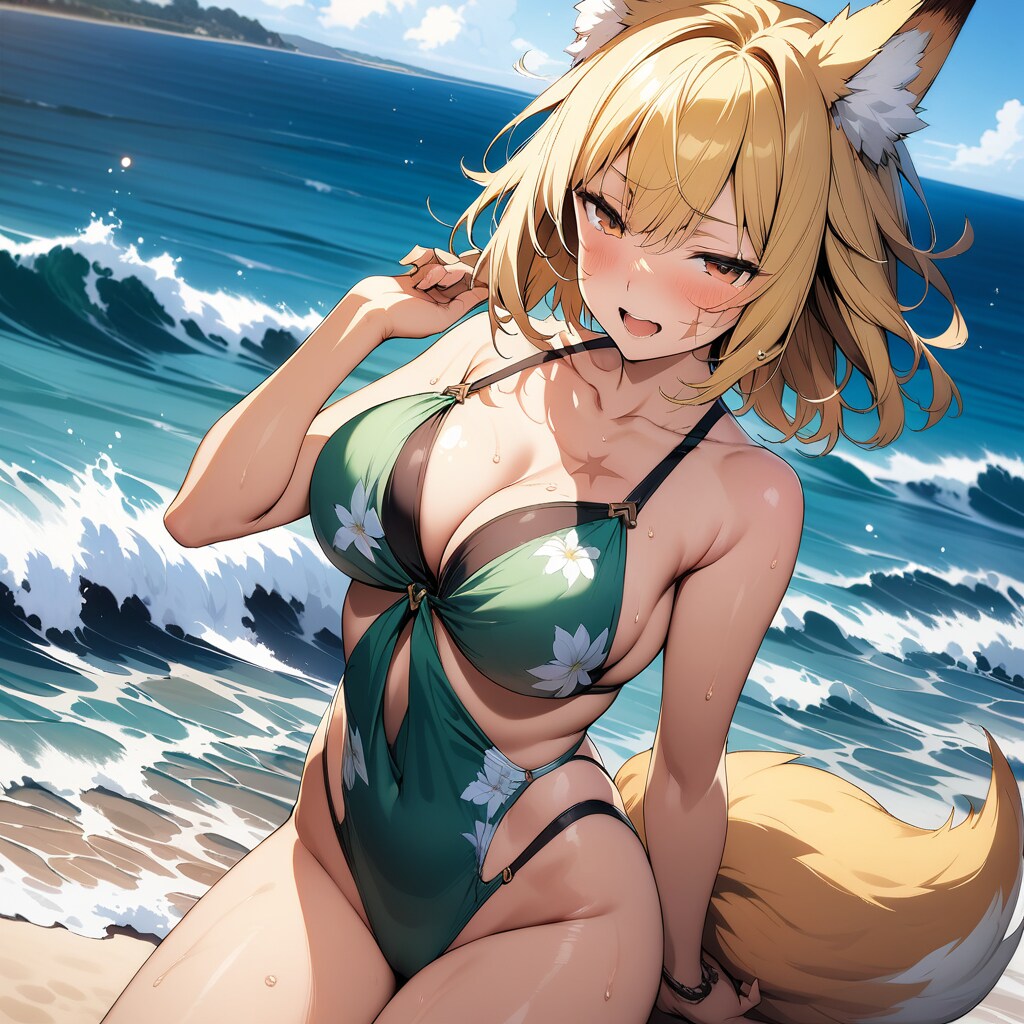 化け狐枯葉様水着シーン集　とりあえずラスト