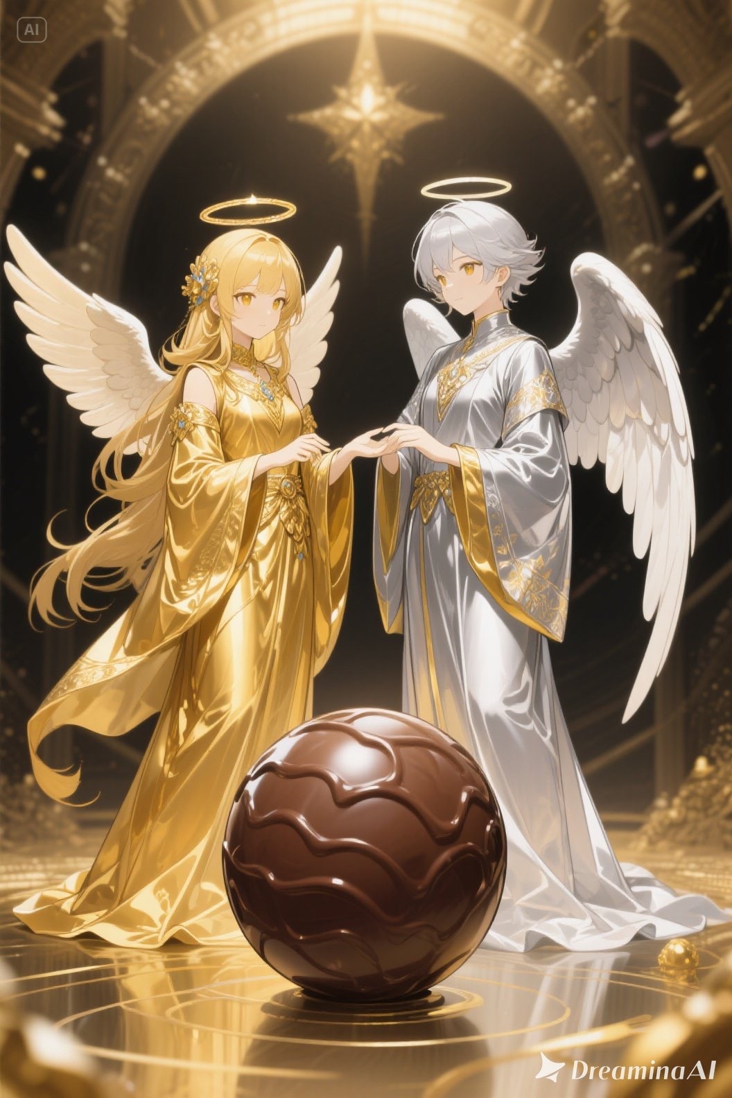 金と銀のエンゼル600 | の人気AIイラスト・グラビア