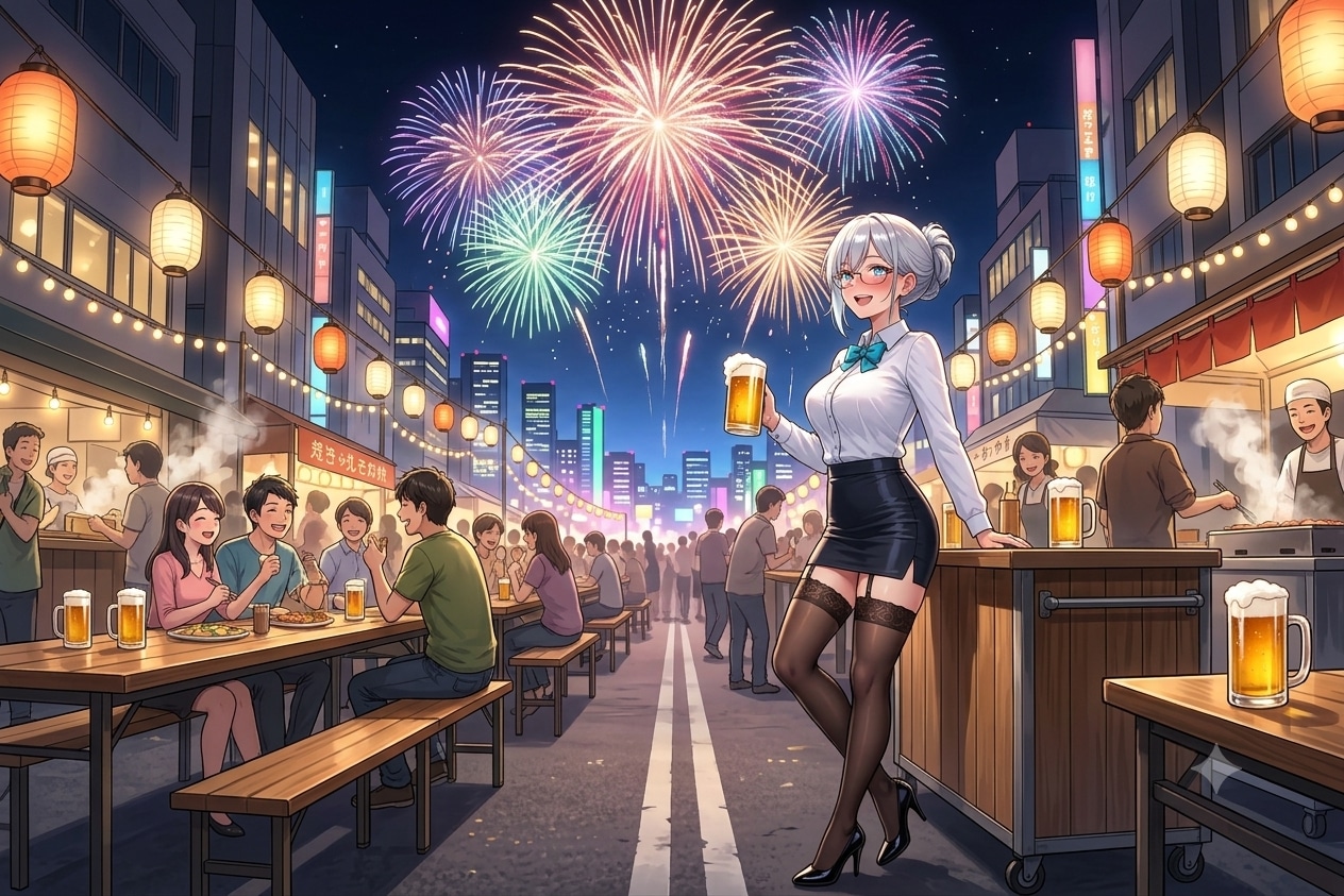 フェスティバルのビアガーデン