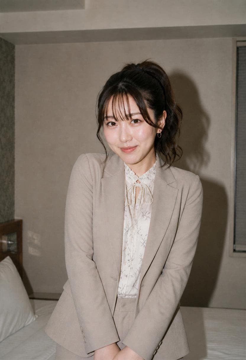 お堅い仕事の女性の私服グラビア