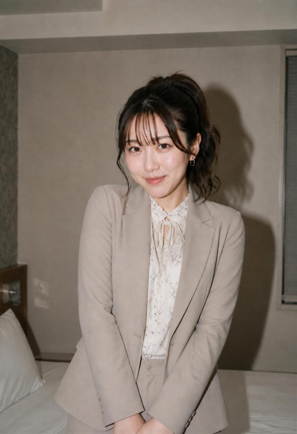 お堅い仕事の女性の私服グラビア