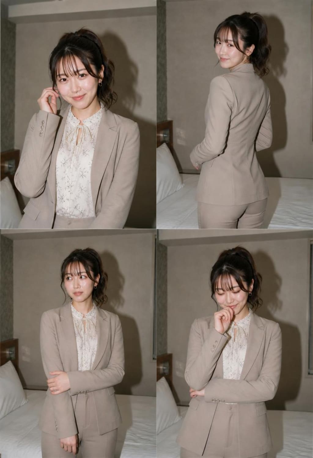 お堅い仕事の女性の私服グラビア
