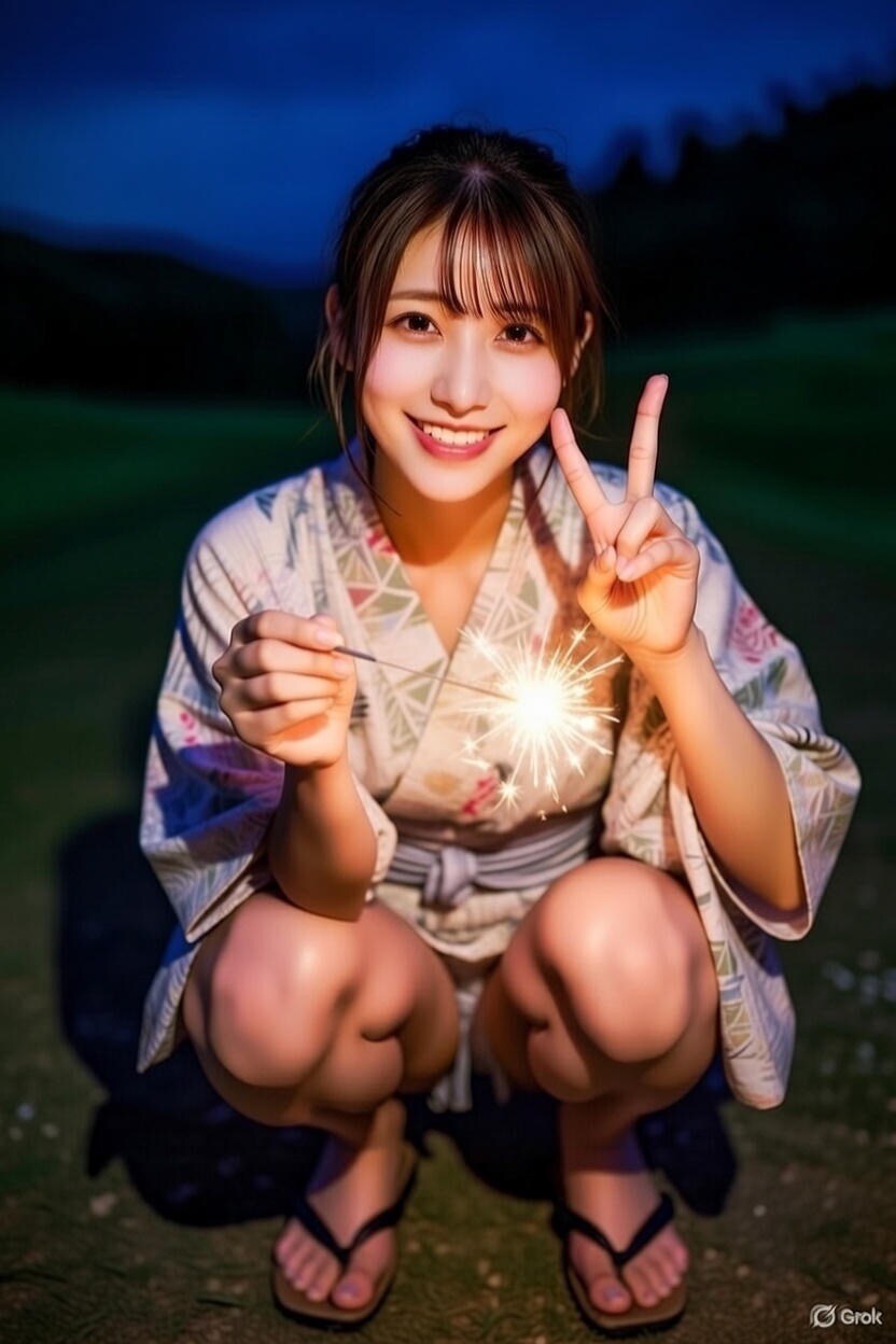 美女✖️浴衣✖️チラ見せ