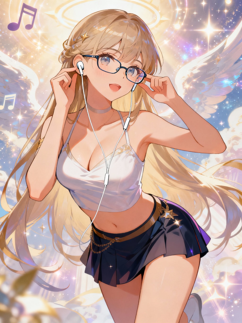 （アニメ調）ワイヤレスイヤホンの女神様✨