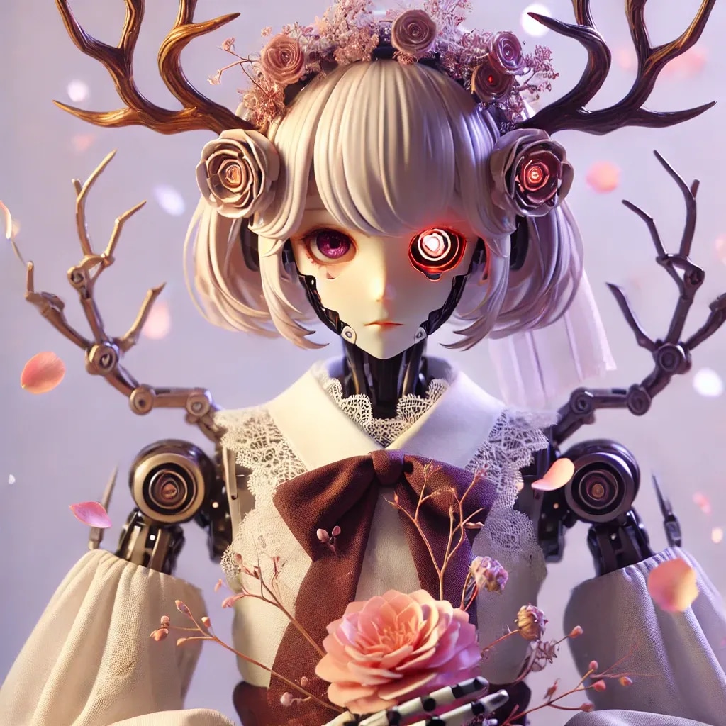 枝角メイドメカ少女