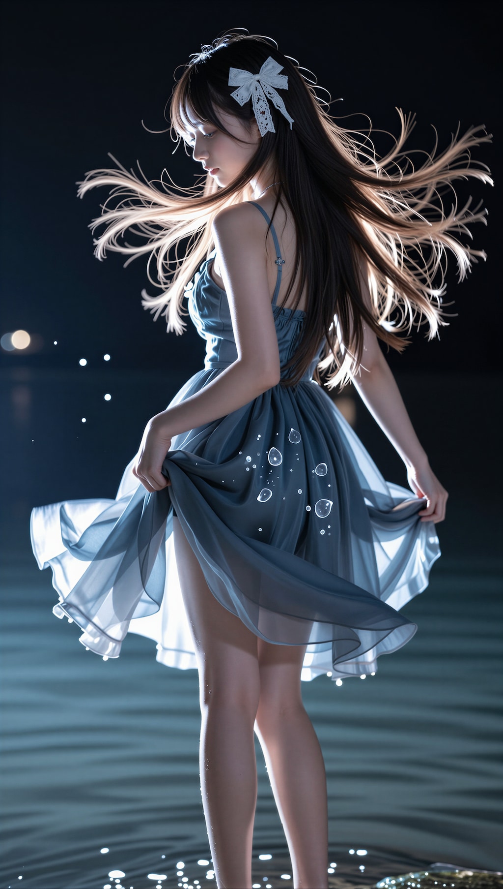 水辺のゴシックドレス 4