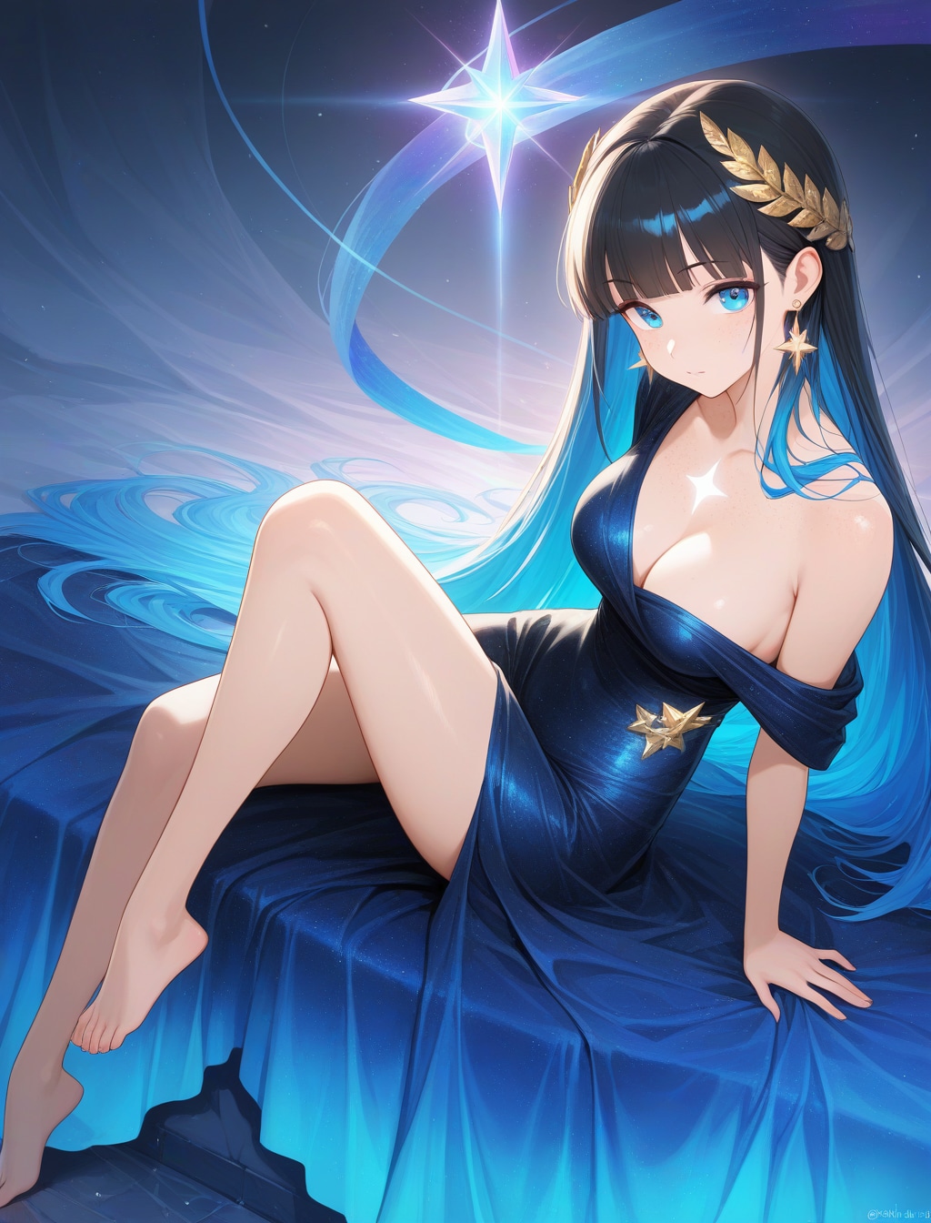 オーロラシルクドレス