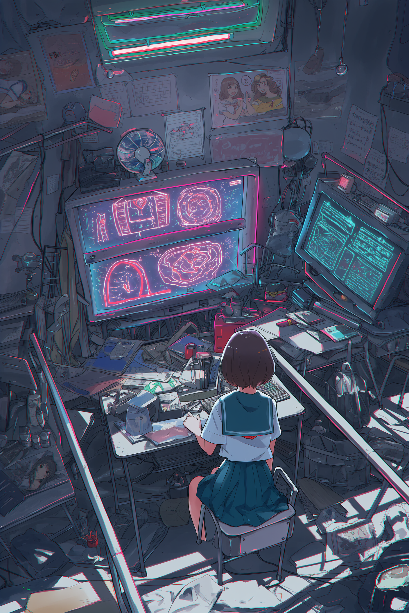 サイバー部室 | の人気AIイラスト・グラビア