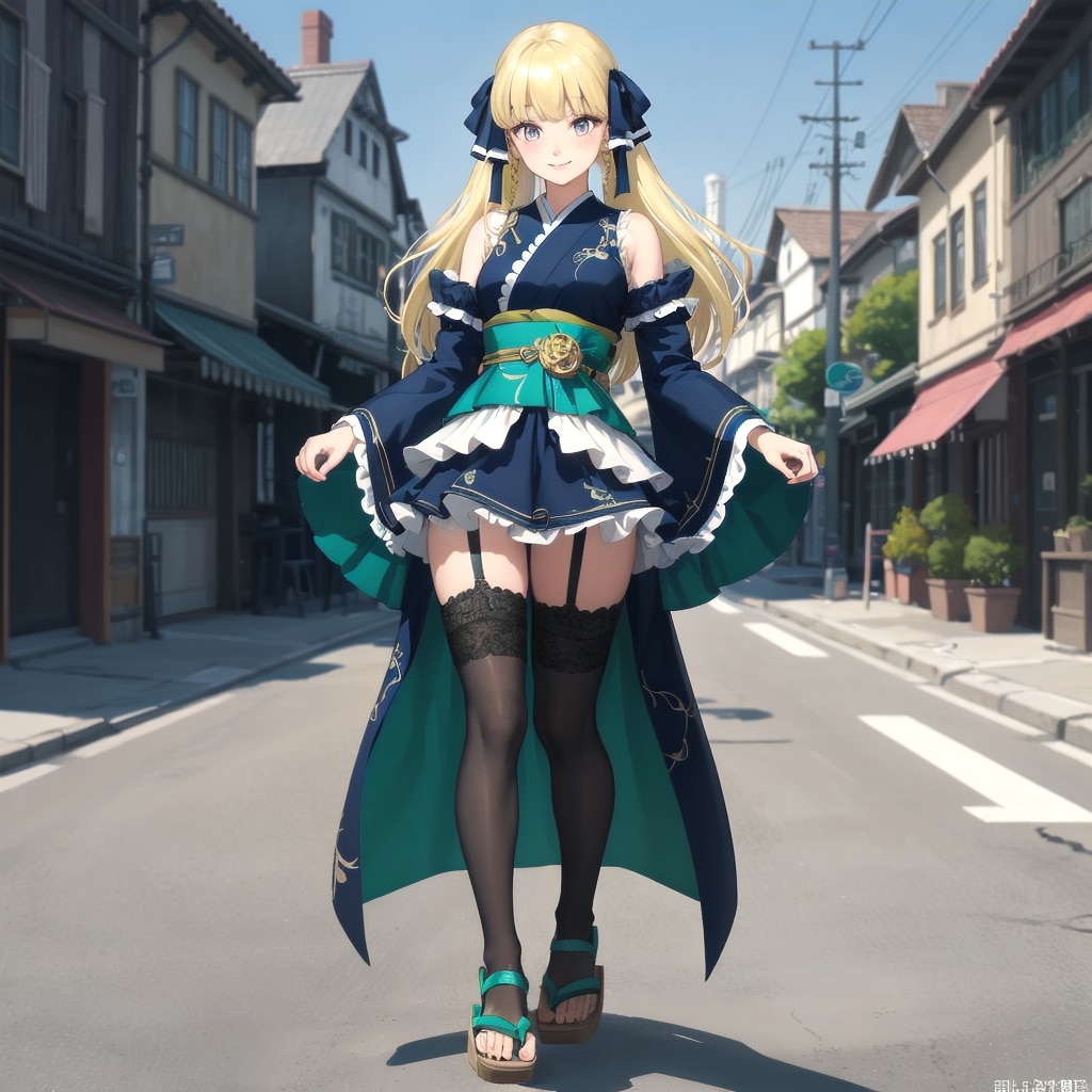 和ロリータを着て歩いてる女の子