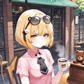 cafeで休憩中のマルさん 2枚目