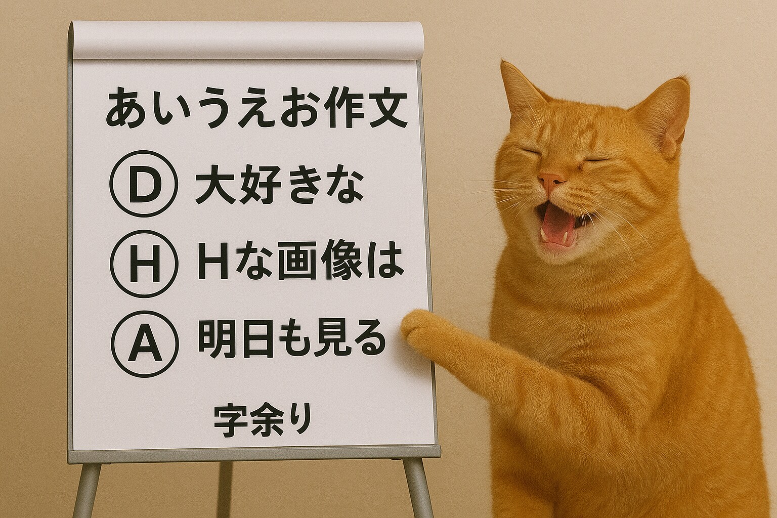 [貼り紙見たよ]あいうえお作文。
