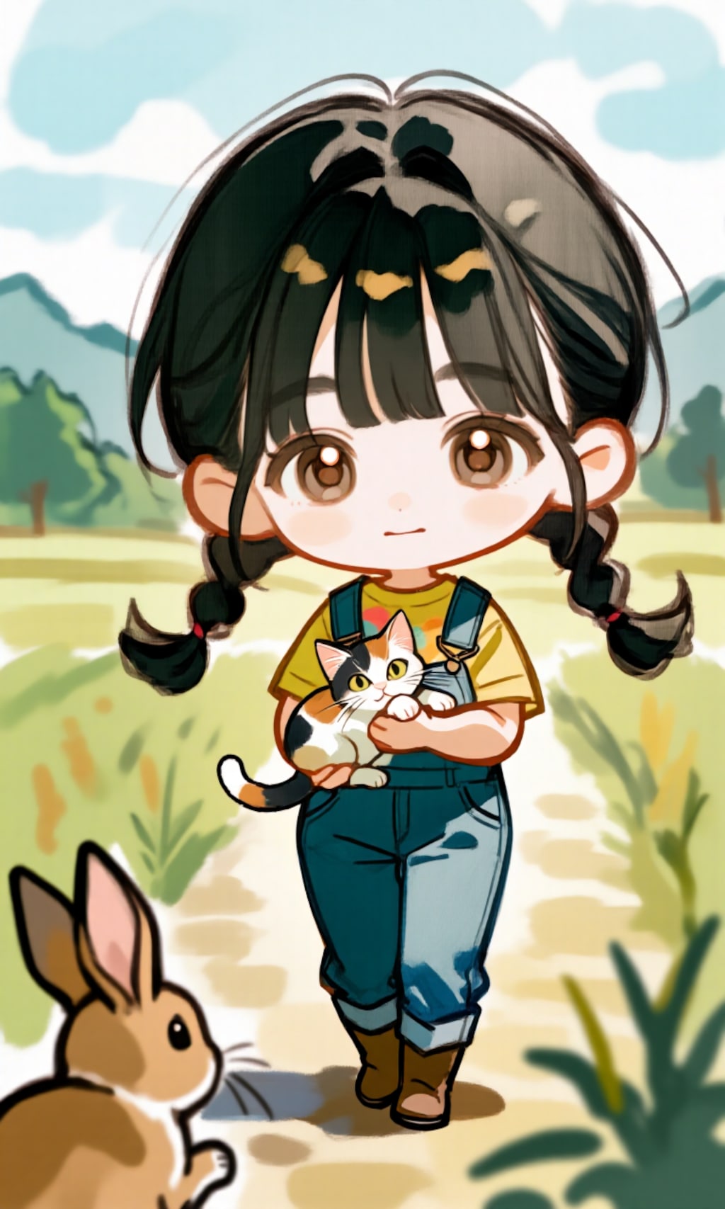 畑に行った