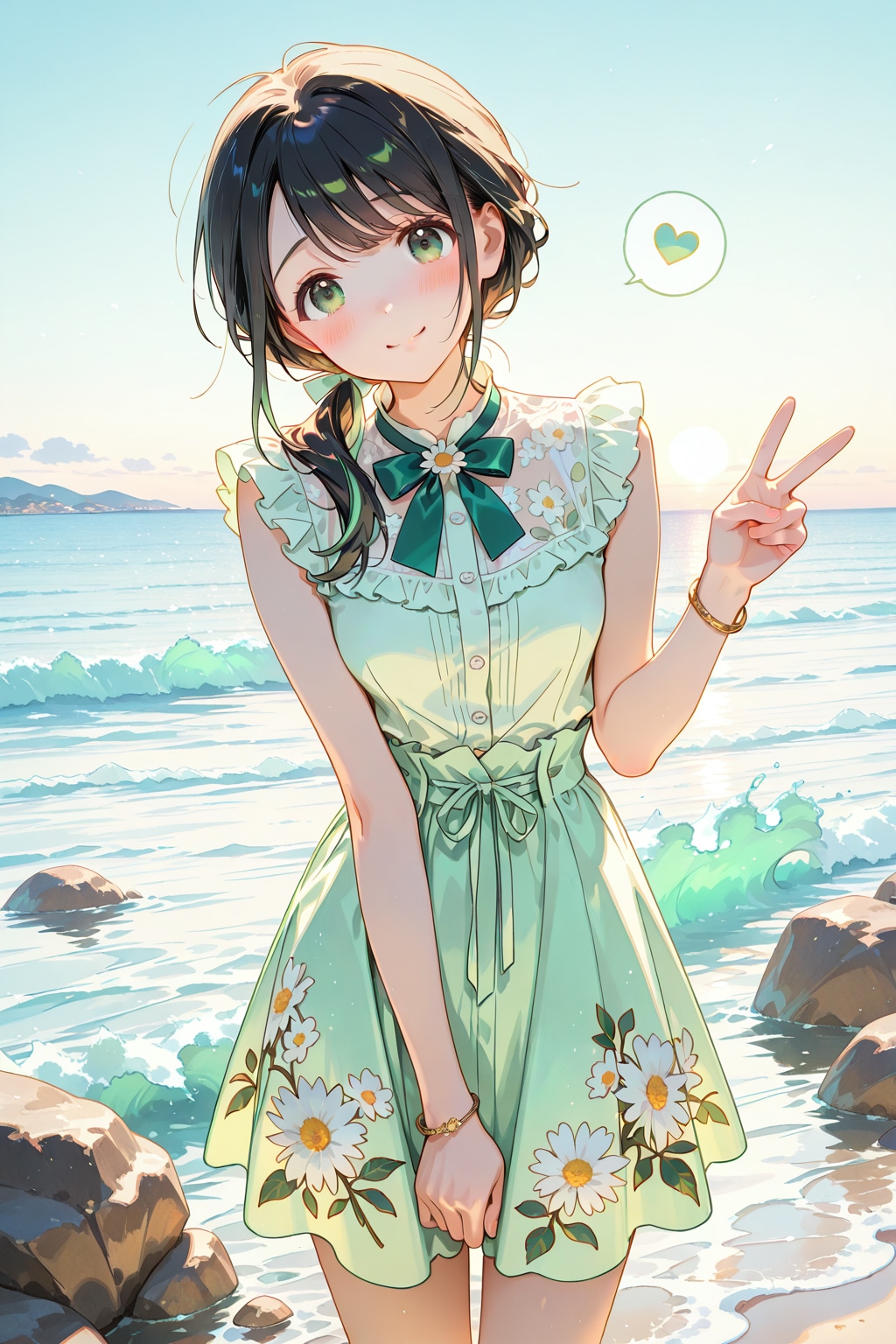 海に来た🌊🌞☘️坂下みゆき19才👩43