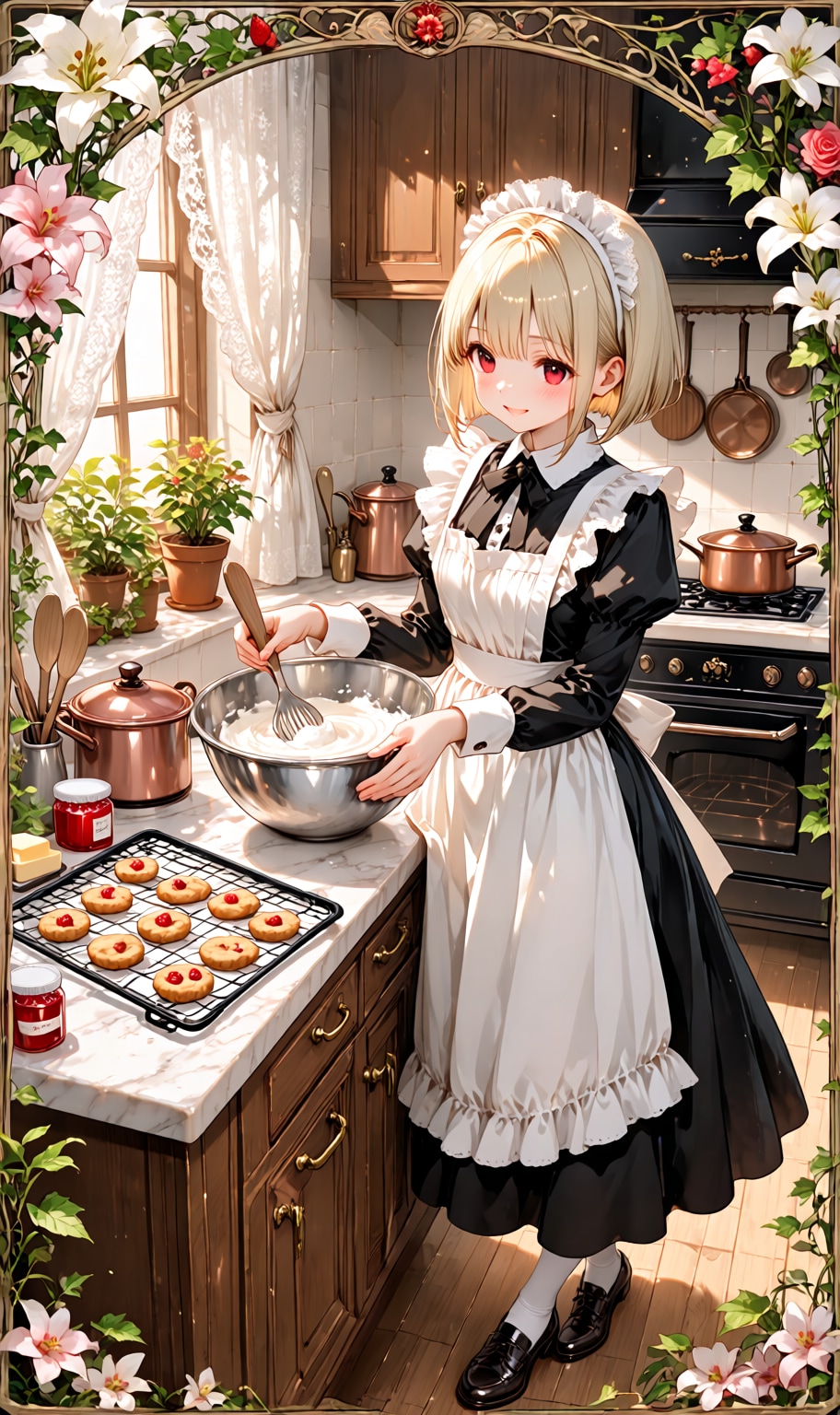 baking sweets in a cozy kitchen