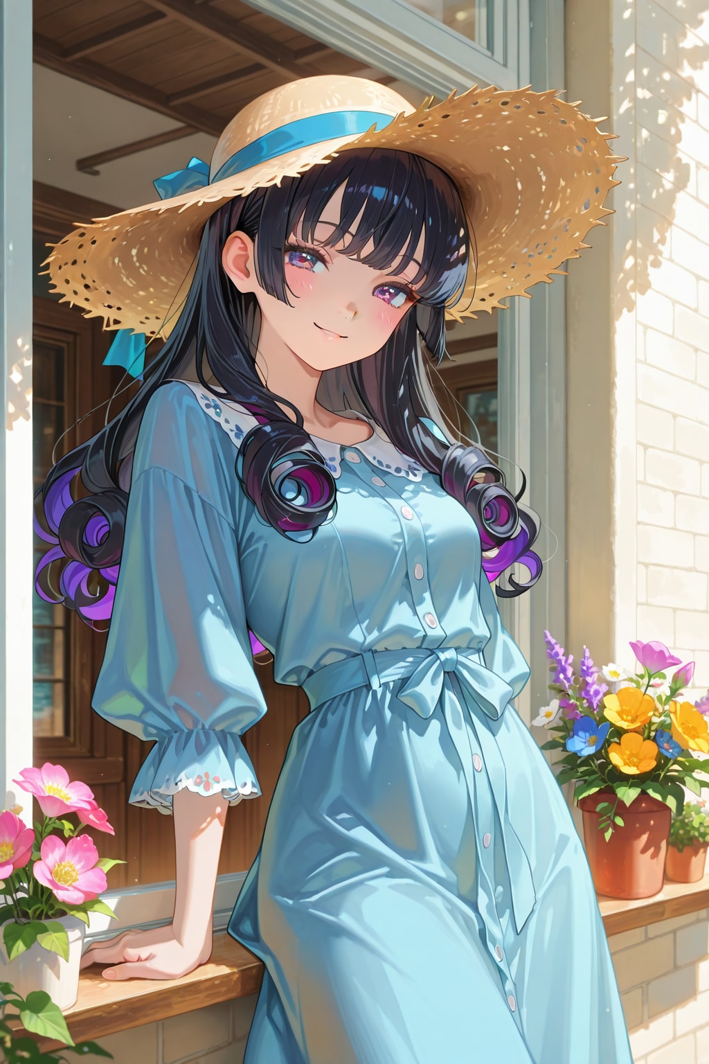 麦わら帽子のお嬢さん