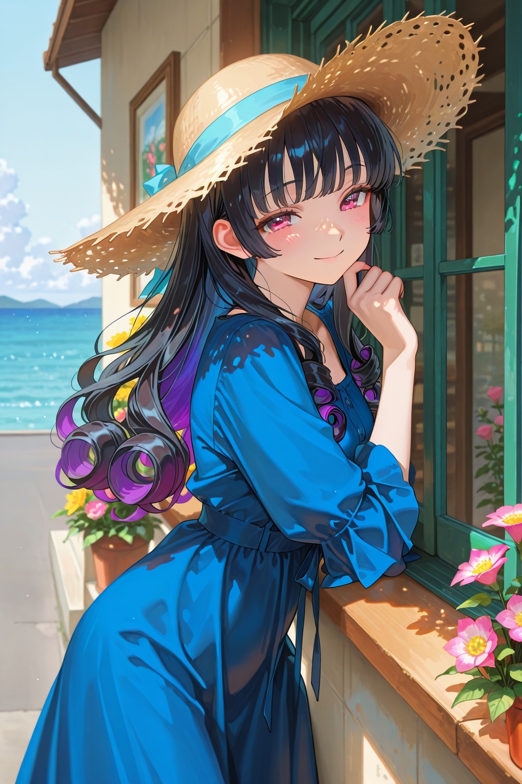 麦わら帽子のお嬢さん