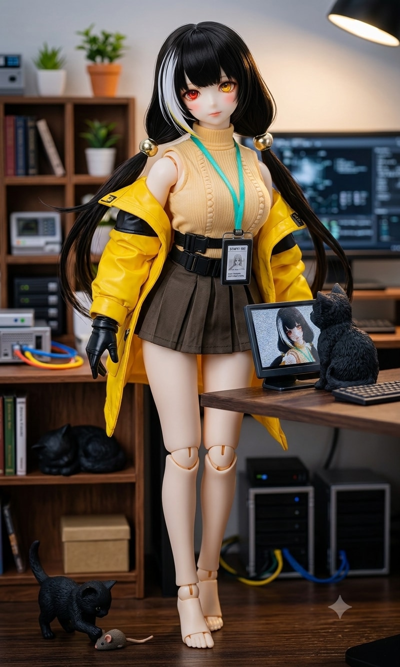 異世界制服少女達　アンドロイドサイバー少女 アクリルドールフィギュア