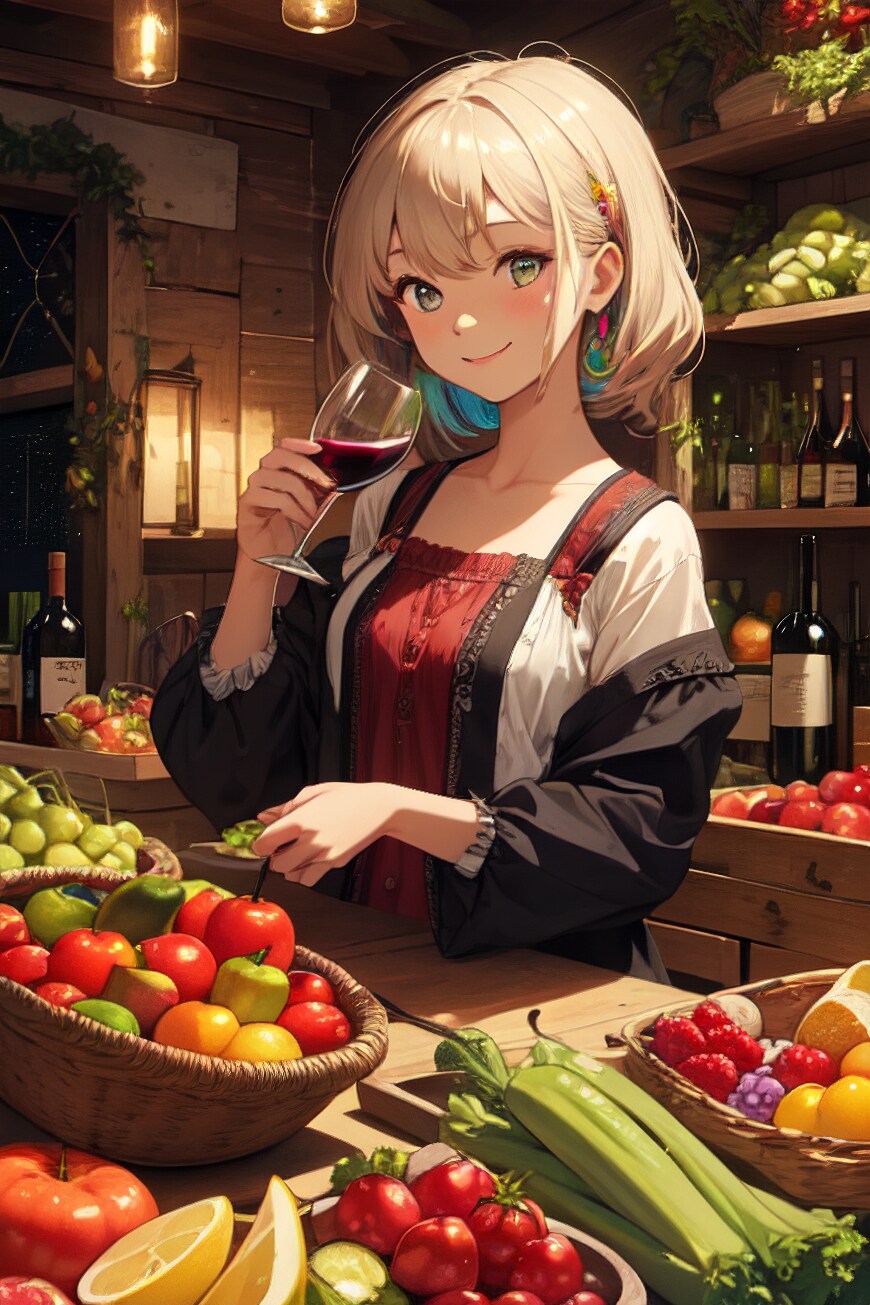 野菜とワイン