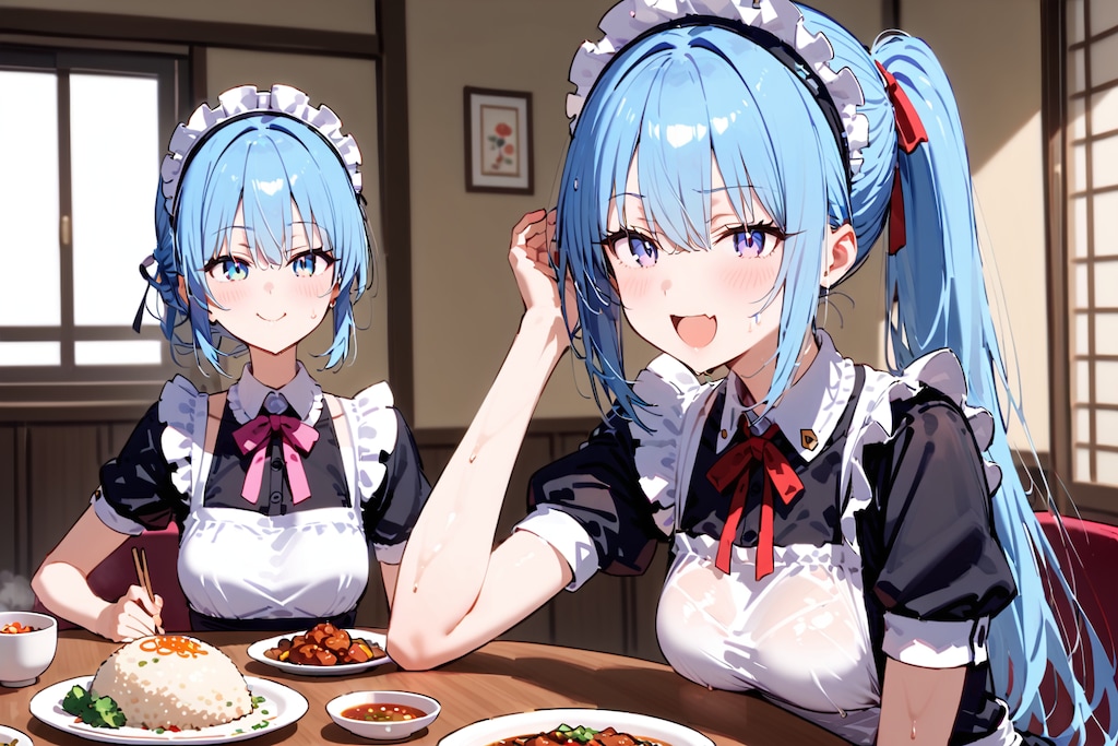 四川風中華で温まるメイドさん