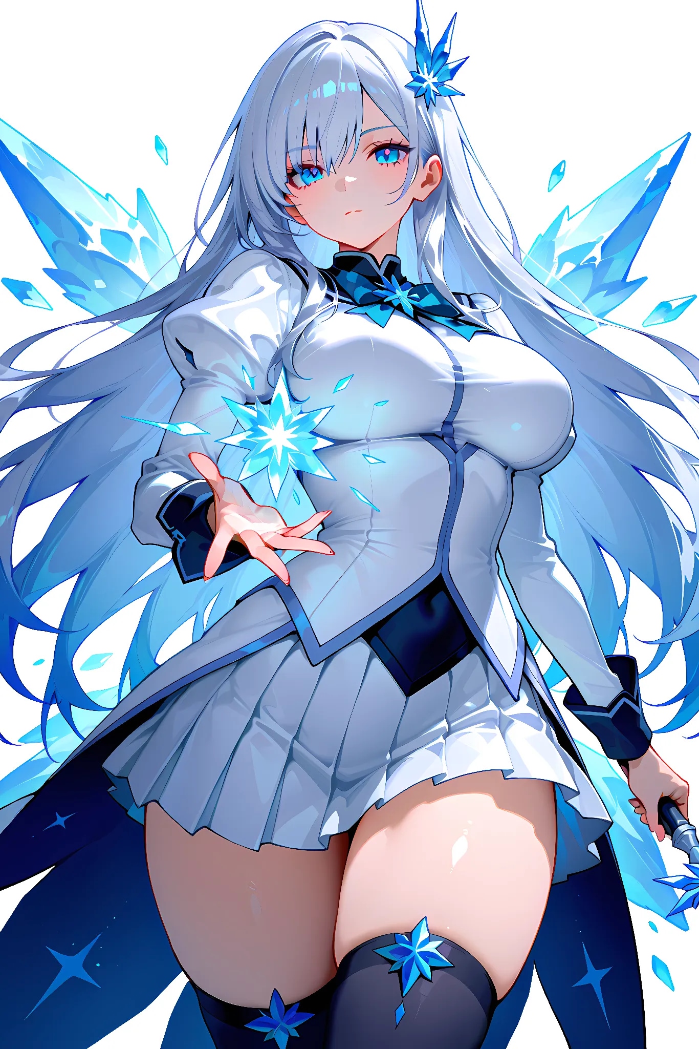 絶対零度の魔法少女『マジカルフロスト』 | の人気AIイラスト・グラビア