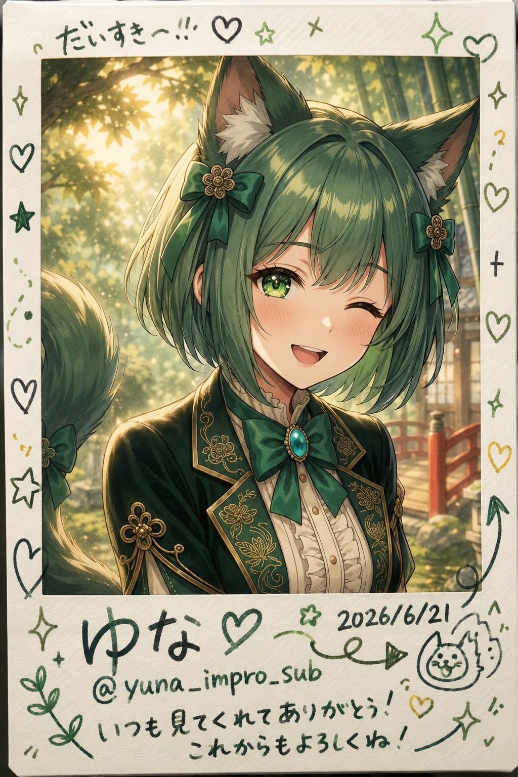 いつもありがとう！のデコフォトだよ！
