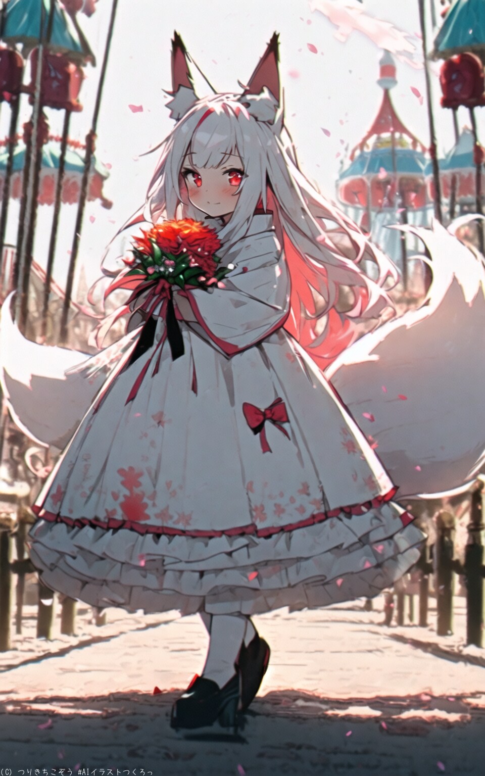 遊園地と雪音さん | の人気AIイラスト・グラビア