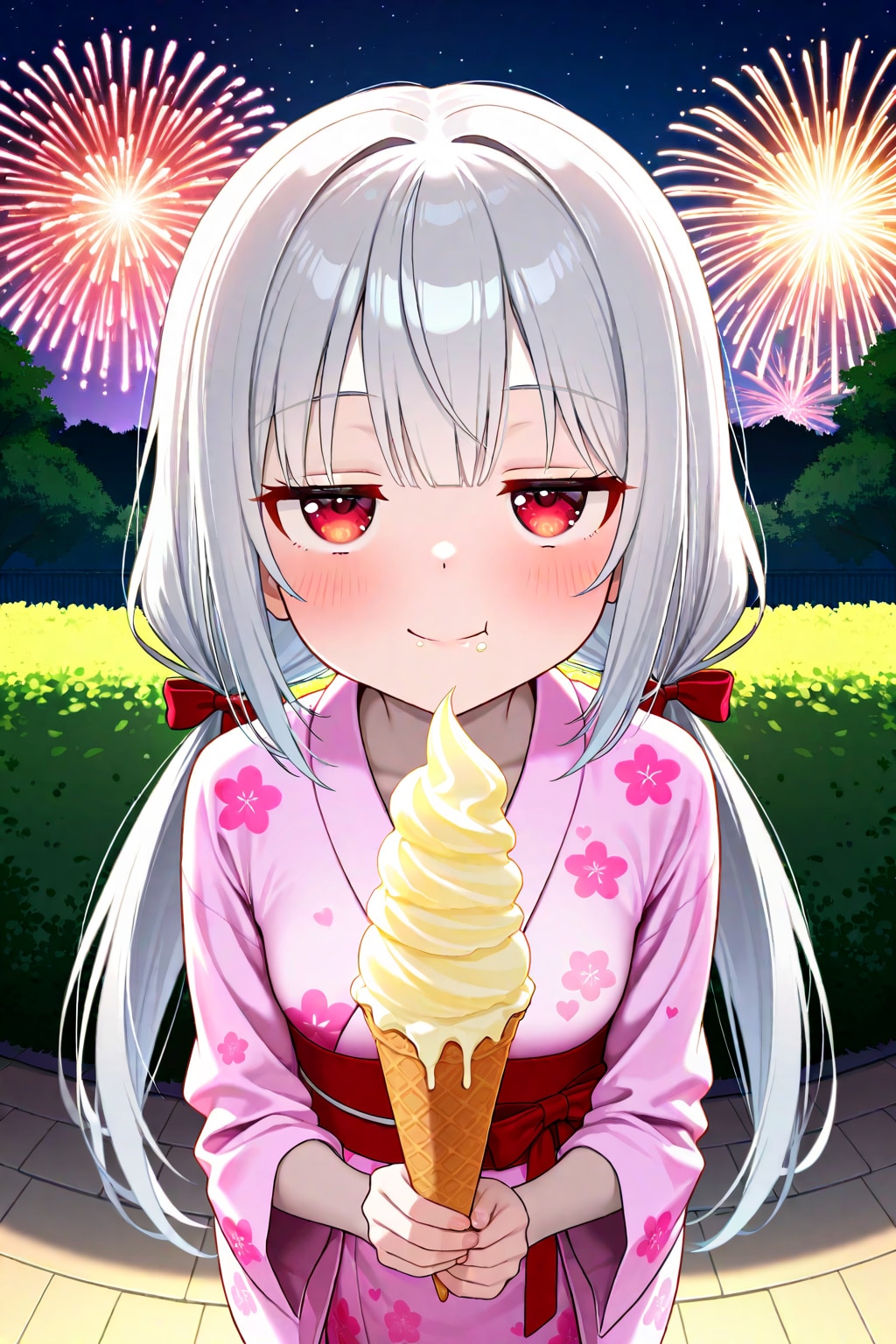 アイちゃんと花火デート