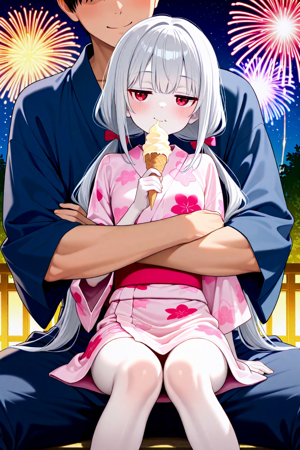 アイちゃんと花火デート