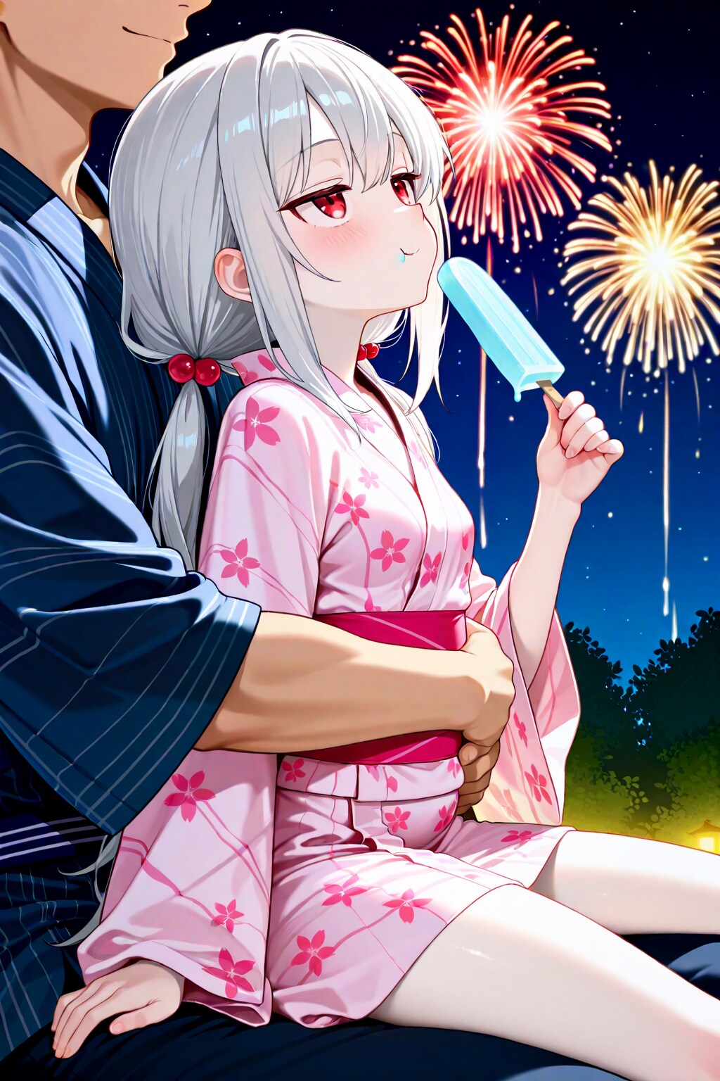 アイちゃんと花火デート