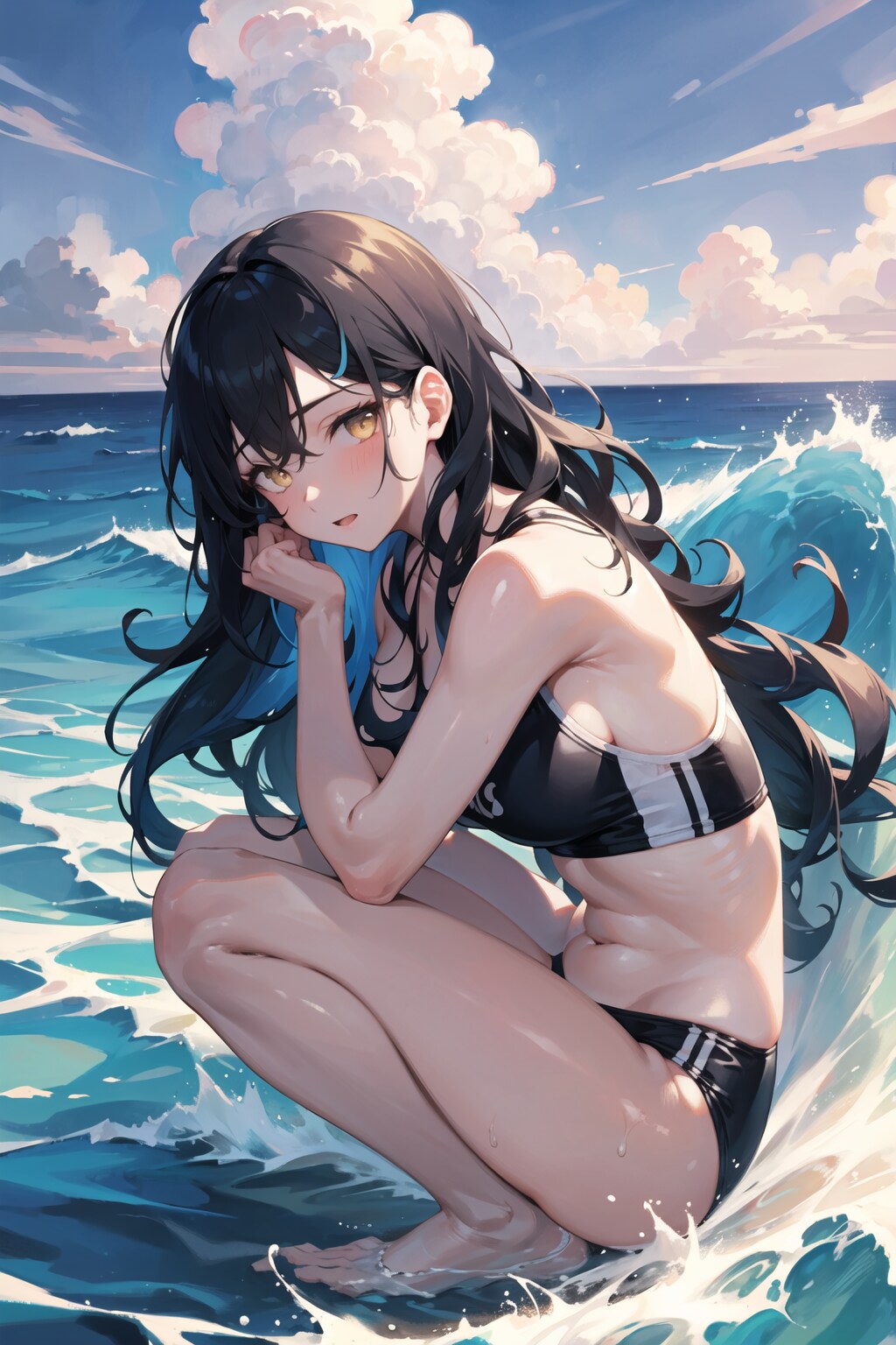 インナーカラーと水着