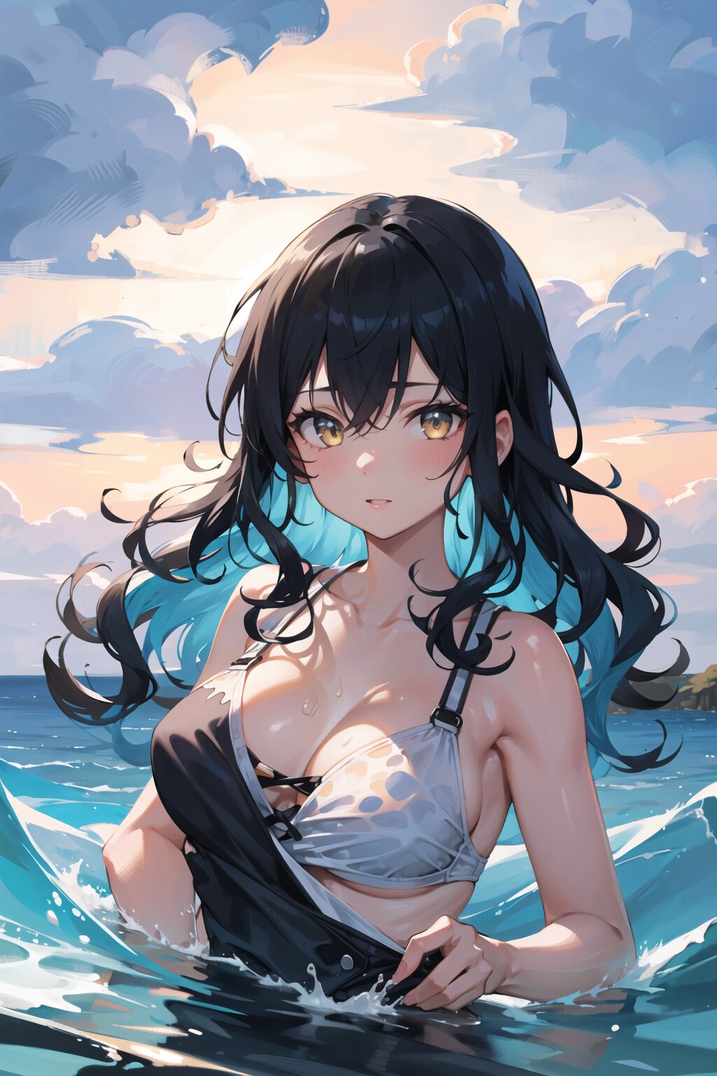 インナーカラーと水着