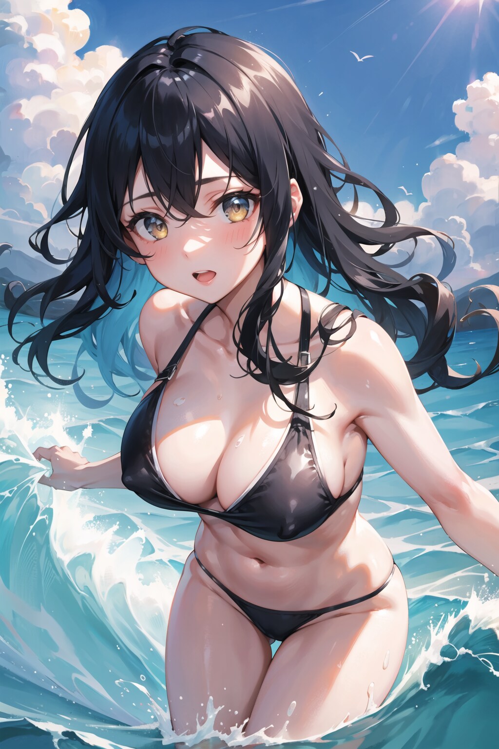 インナーカラーと水着